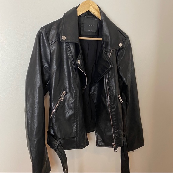 Elodie | Vegan Leather Classic Motorcycle Jacket M - Picture 3 of 5